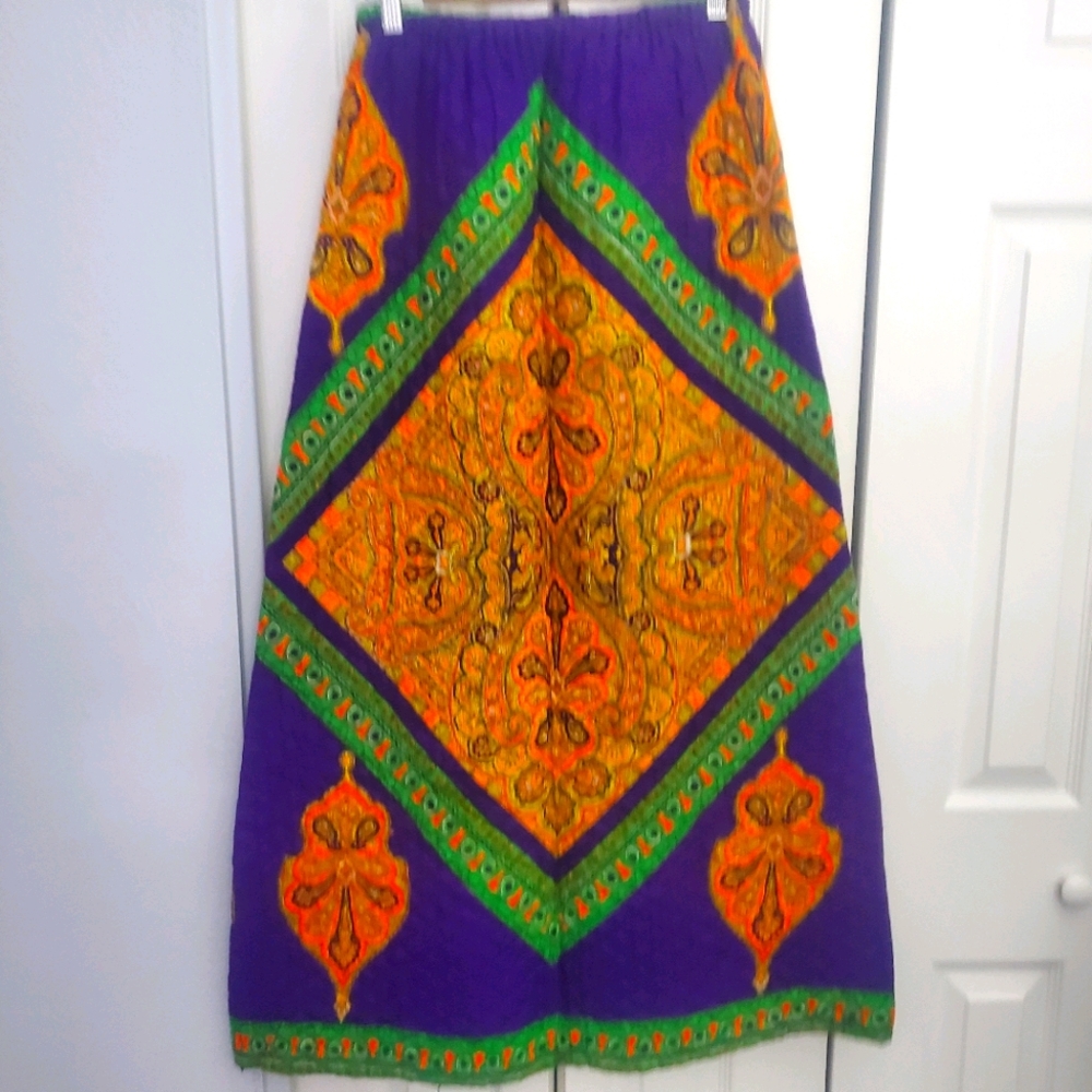 Psychedelic quilted skirt